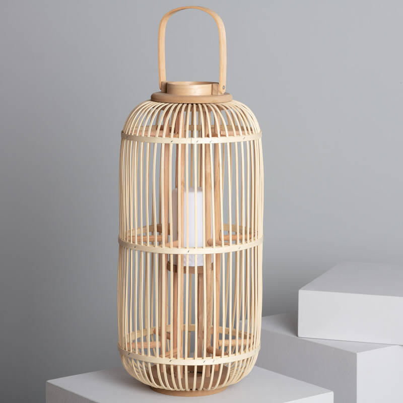 Image of Javea Rattan Portable LED Table Lamp