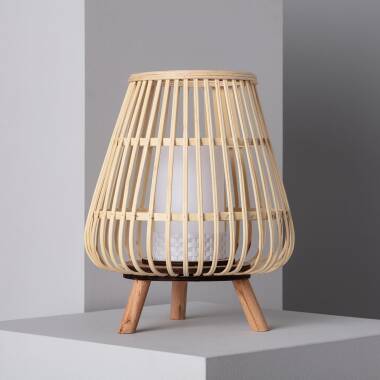 Image of Tripoli Rattan Portable LED Table Lamp