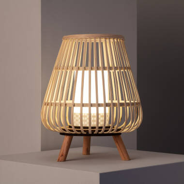 Image of Tripoli Rattan Portable LED Table Lamp