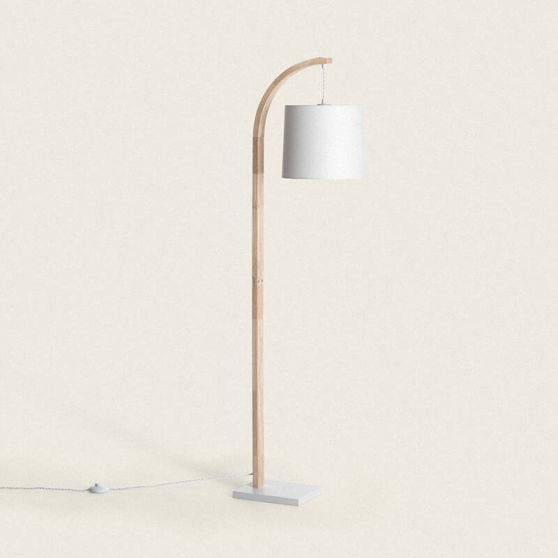 Bild von Stehlampe aus Holz und Textil Haakon