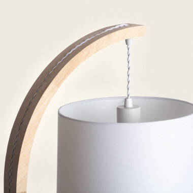 Bild von Stehlampe aus Holz und Textil Haakon