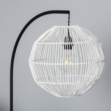 Afbeelding van Staande Lamp Rotan en Metaal Kithnos