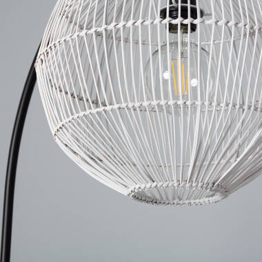 Afbeelding van Staande Lamp Rotan en Metaal Kithnos