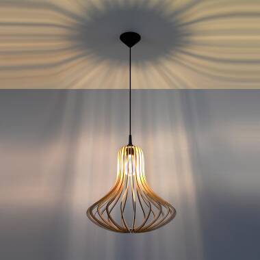 Afbeelding van Hanglamp Elza Hout SOLLUX