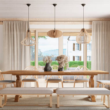 Afbeelding van Hanglamp Elza Hout SOLLUX