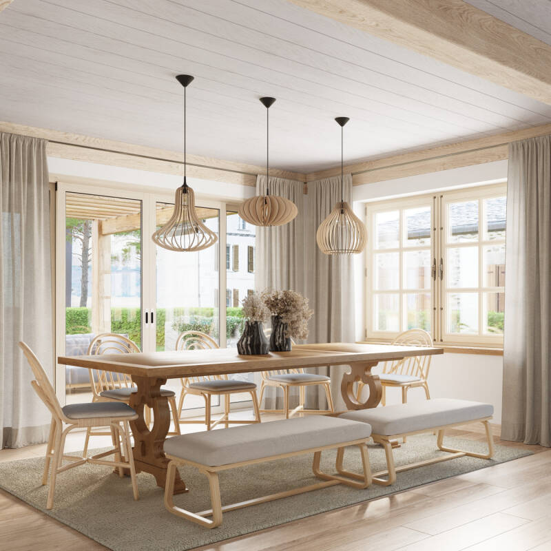 Afbeelding van Hanglamp Elza Hout SOLLUX