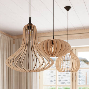 Afbeelding van Hanglamp Elza Hout SOLLUX