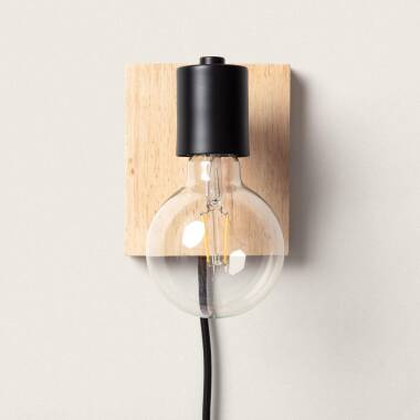 Image de Lampe Murale Orientable Métal et Bois Moroni