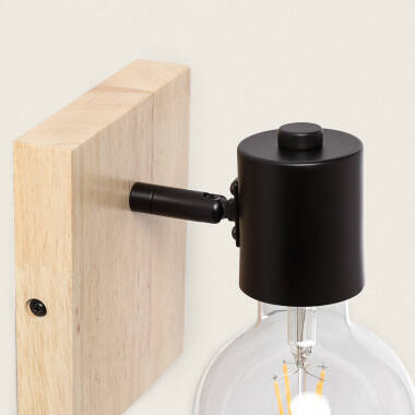 Image de Lampe Murale Orientable Métal et Bois Moroni