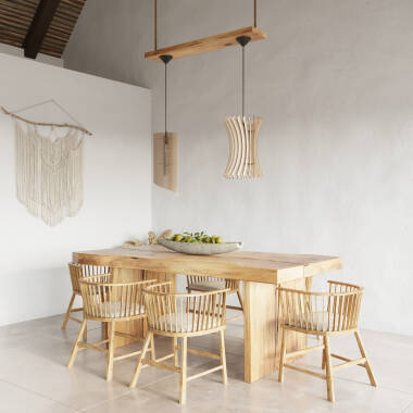 Afbeelding van Hanglamp Oriana Hout SOLLUX