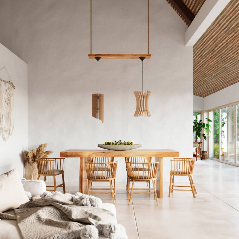 Afbeelding van Hanglamp Oriana Hout SOLLUX