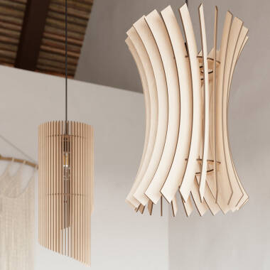 Afbeelding van Hanglamp Oriana Hout SOLLUX