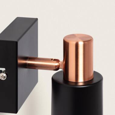 Bild von Wand- und Deckenleuchte Ausrichtbar Metall 1 Strahler Albus Black Rose