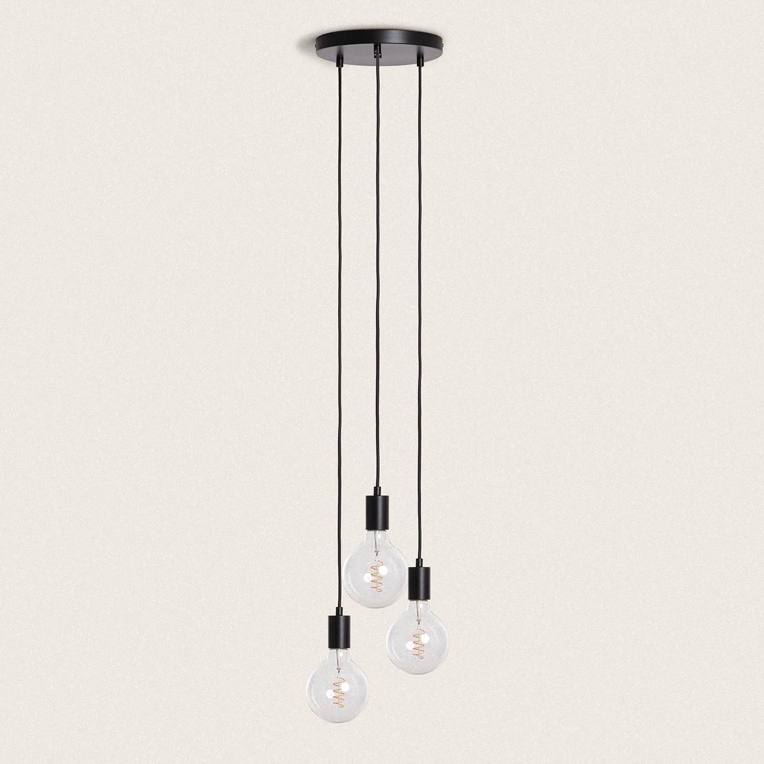 Lampa Wisząca 3 pkt. z Metalu Cascade - widok 3