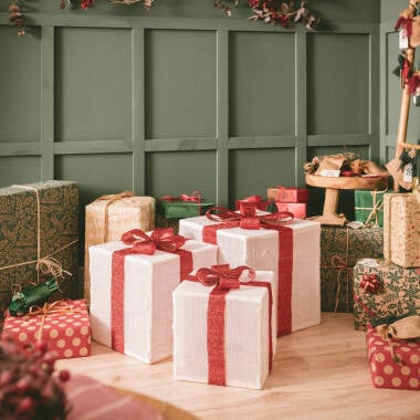 Bild von Set 3 LED Weihnachtsgeschenkboxen mit Batterie Noelle