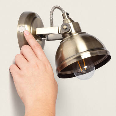 Image of Brass Wall Lamp with USB Rechargeable Battery 