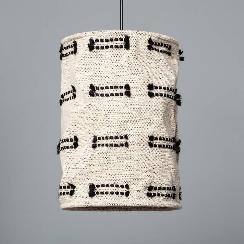 Immagine di Lampada a Sospensione Metallo e Cotone Sioux Large