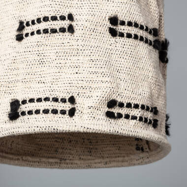 Immagine di Lampada a Sospensione Metallo e Cotone Sioux Large