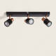 Image de Applique Murale et de Plafond Orientable Métal 3 Spots Albus Black Rose Large