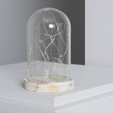 Immagine di Cupola di Vetro con Luci LED e Batteria Bubbla