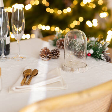 Immagine di Cupola di Vetro con Luci LED e Batteria Bubbla