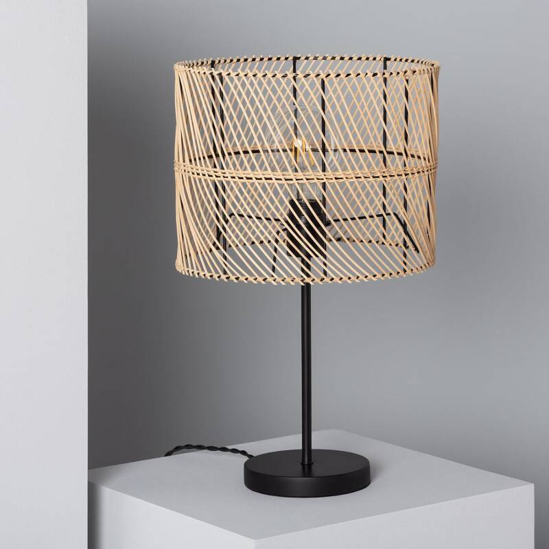 Bild von Tischlampe Rattan Carrere