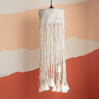 Immagine di Lampada a Sospensione Cotone Macramé Hupa