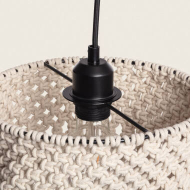 Immagine di Lampada a Sospensione Cotone Macramé Hupa
