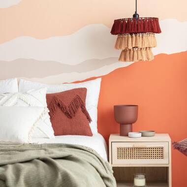 Image de Suspension Métal et Coton avec Franges Nahua