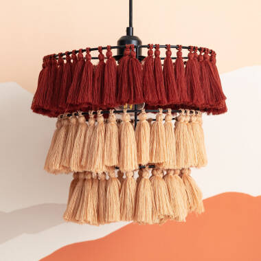 Image de Suspension Métal et Coton avec Franges Nahua