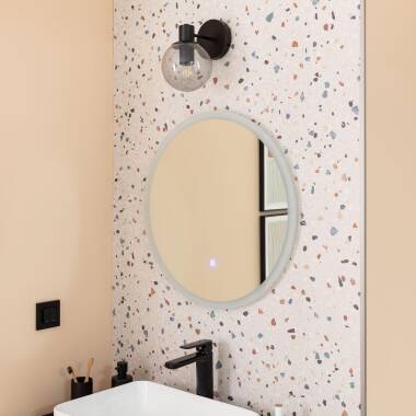 Bild von Wandleuchte für draußen aus Metall und Glas Yanbu