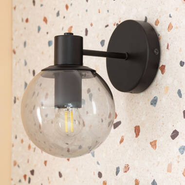 Bild von Wandleuchte für draußen aus Metall und Glas Yanbu