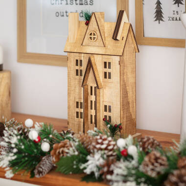 Image de Maisonnette de Noël LED Bois Rumah