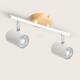 Image de Plafonnier Orientable Bois et métal 2 Spots Albus 