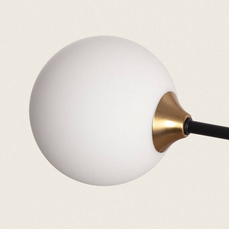Afbeelding van Hanglamp van Metaal en Glas Bull 4 