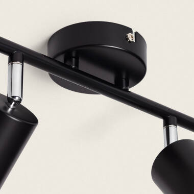 Image of Albus Black 4 Spotlight Metal Directional Ceiling Lamp
