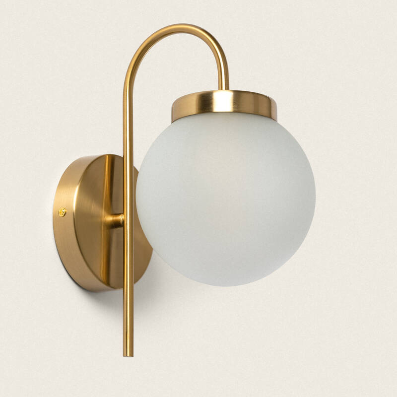 Image of Rafha Metal & Glass Outdoor Wall Lamp