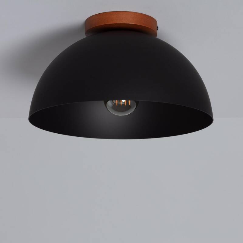 Immagine di Lampada da Soffitto Alluminio e Legno Gádex