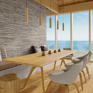 Bild von Pendelleuchte Lino 2 Holz SOLLUX