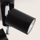 Image de Plafonnier Orientable Métal 2 Spots Albus Black Large