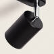 Image de Plafonnier Orientable Métal 2 Spots Albus Black Large