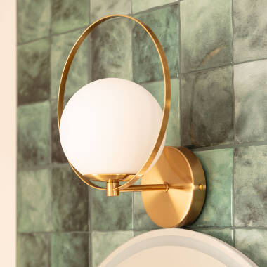 Image of Layla Metal & Glass Outdoor  Wall Lamp 