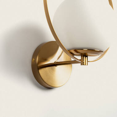 Image of Layla Metal & Glass Outdoor  Wall Lamp 
