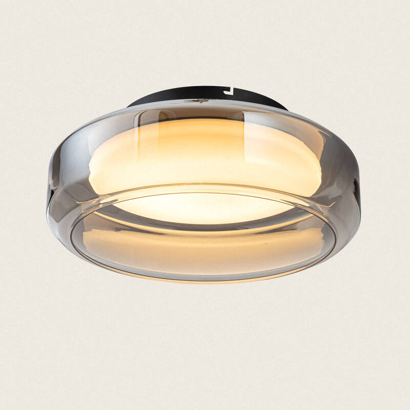 Image de Plafonnier LED 24W Métal et Verre Cliffen L