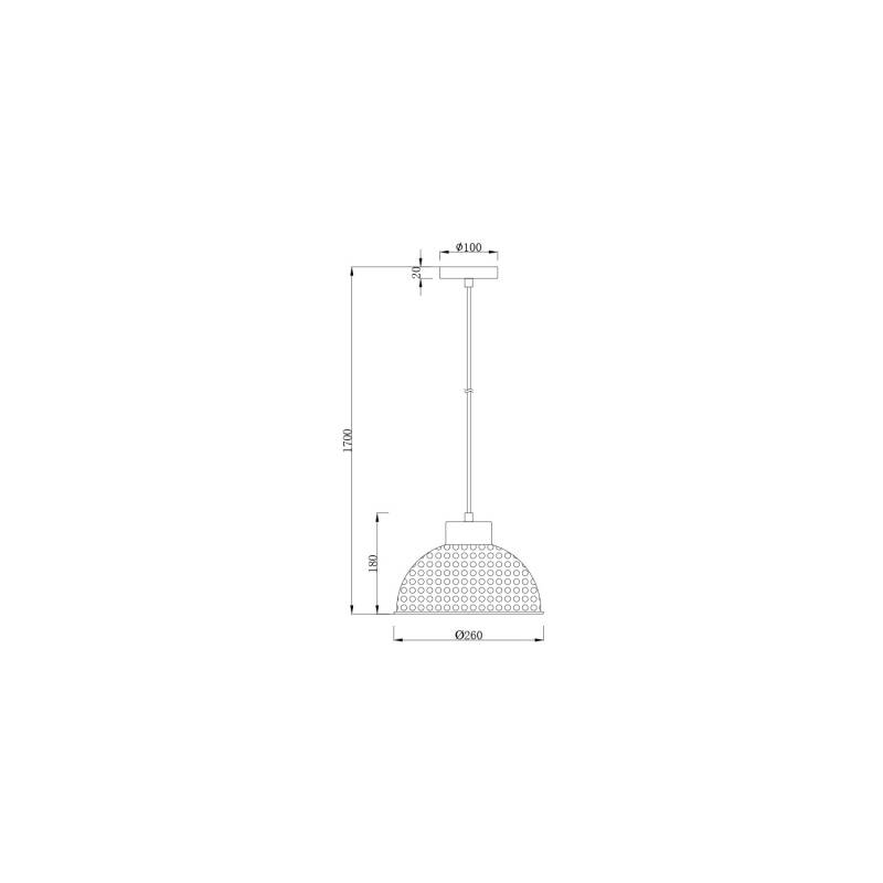 Image of Hammered Gold/Silver Pendant Lamp 
