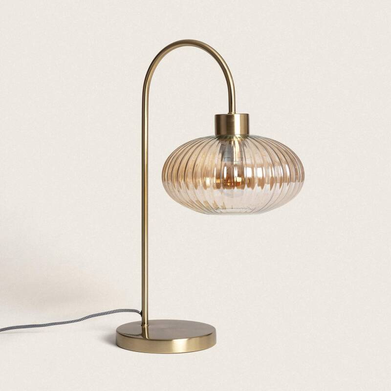Image of Basile Metal & Glass Table Lamp 