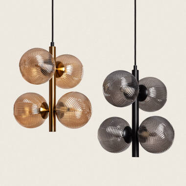 Image of Dayla Metal & Glass Pendant Lamp