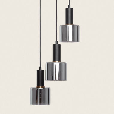 Bild von Pendelleuchte Metall und Glas Danae 3 Strahler