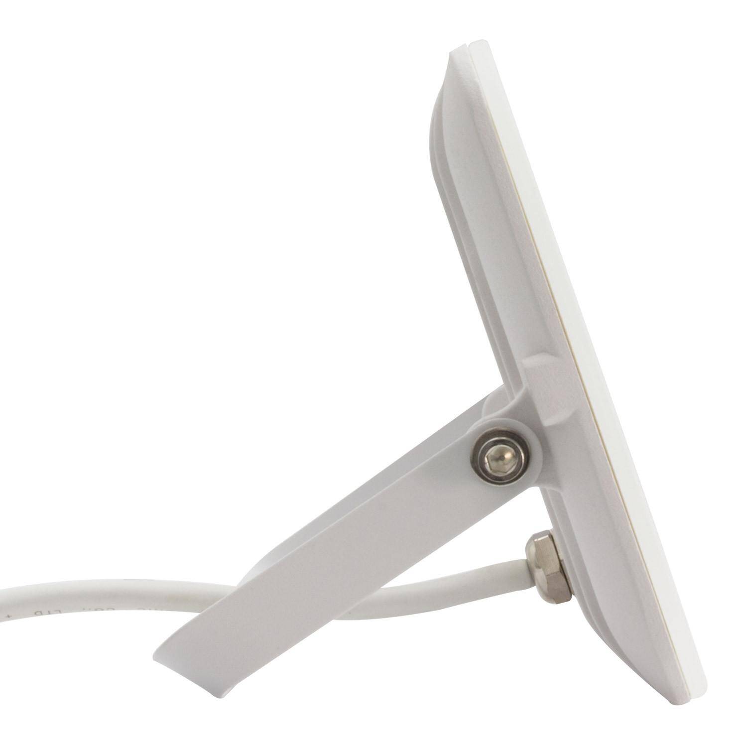 Naświetlacz LED 30W 120lm/W IP65 Slim Szklany Biały - widok szczegółowy