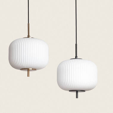 Bild von Pendelleuchte Metall und Glas Beca